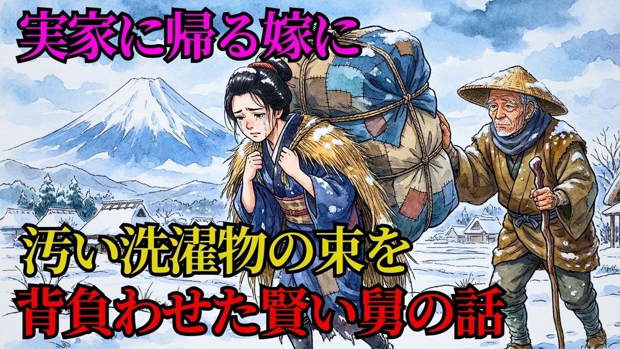 汚い洗濯物の包みを渡す賢い舅　〜実家に帰る嫁のために〜| 野談 | 時代劇 | 昔話 | 説話 | 民話
