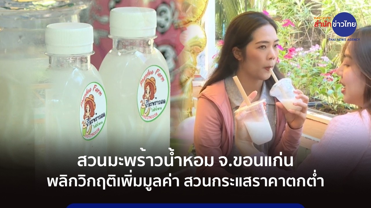 สวนมะพร้าวน้ำหอม จ.ขอนแก่น พลิกวิกฤติเพิ่มมูลค่า สวนกระแสราคาตกต่ำ