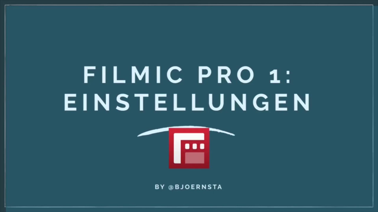 FiLMiC PRO 1: Einstellungen