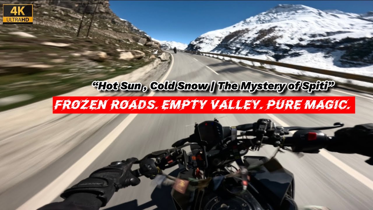  [4k] White Dust, Blue Skies, Golden Sun &ndash; SPITI in Winter | on KTM duke | 2025 