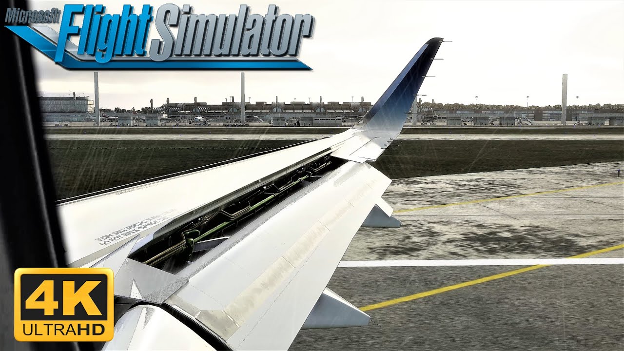 Microsoft Flight Simulator 2020 4K ULTRA GRAPHICS A32NX Landing In Brazil | Wing View Landing
