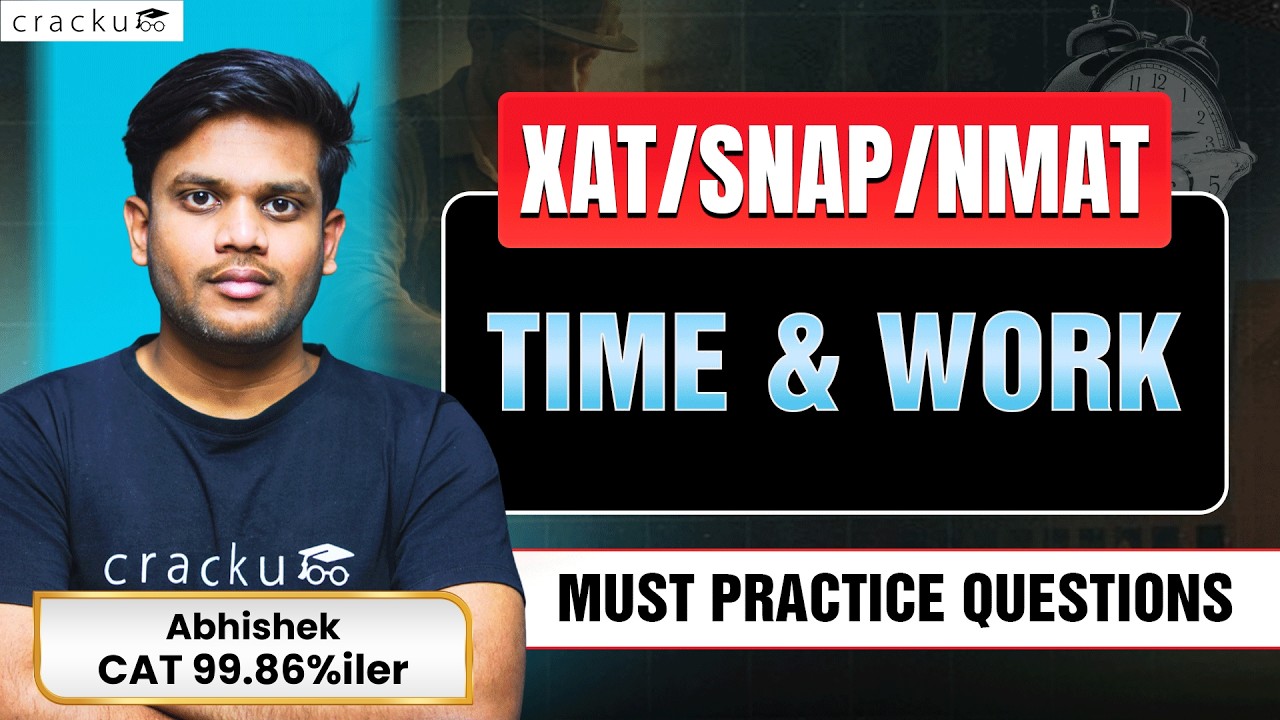 🔥 Time & Work  for XAT, NMAT & SNAP 2026 | Quant Live Marathon 🔴