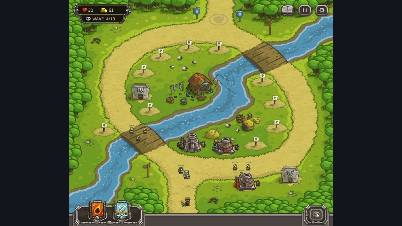 Kingdom Rush (Flash) - Twin Rivers normal - Speedrun in 5:14.32 WR