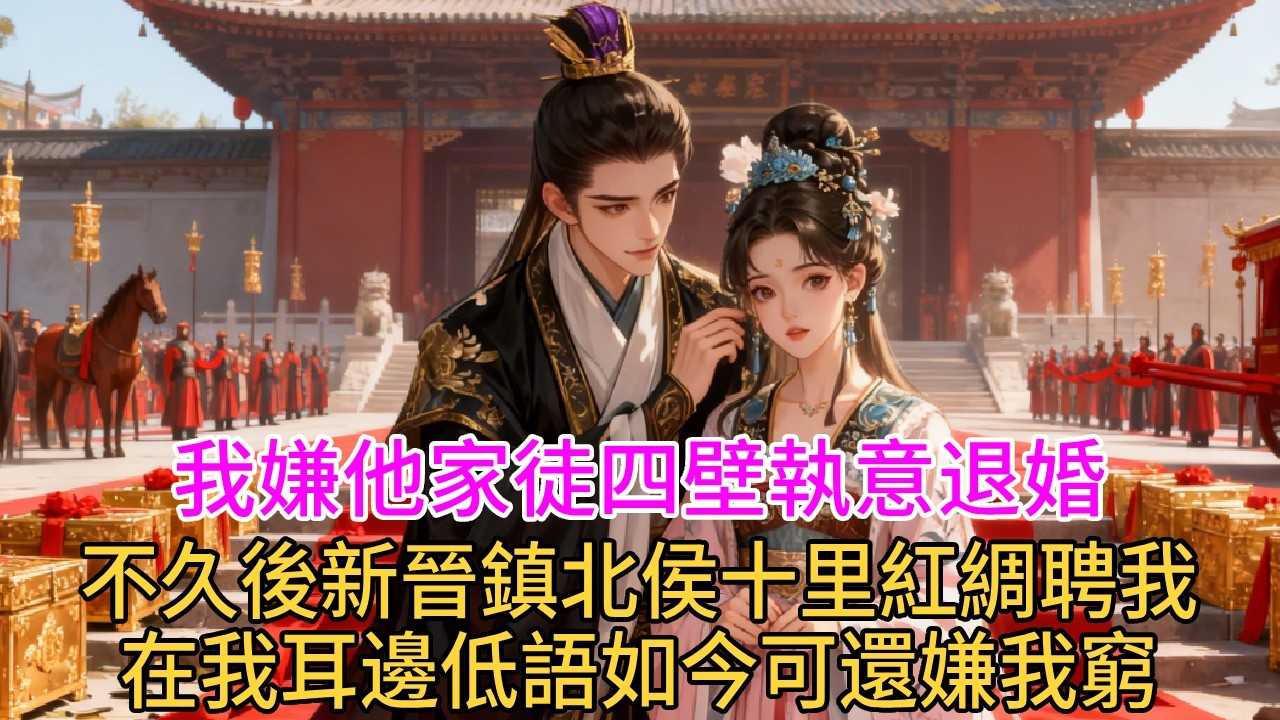 我嫌他家徒四壁執意退婚，他沉默離去。不久後，新晉鎮北侯十里紅綢聘我，在我耳邊低語：“如今，可還嫌我窮？”#古言#甜文#爽文#一世兩相依