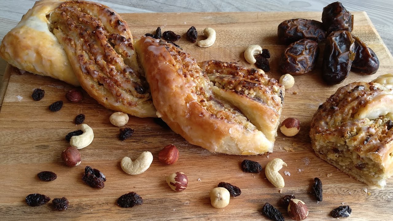 TRENZA DE HOJALDRE Y FRUTOS SECOS
