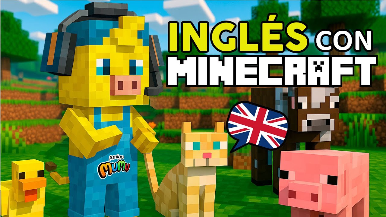 INGLÉS PARA NIÑOS | APRENDE LOS ANIMALES EN INGLÉS JUGANDO MINECRAFT CON EL AMIGO MUMU