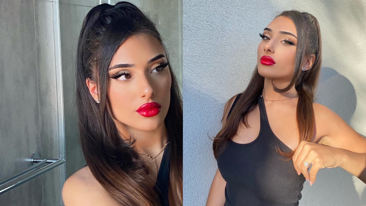 a CLASSY red lip makeup look
