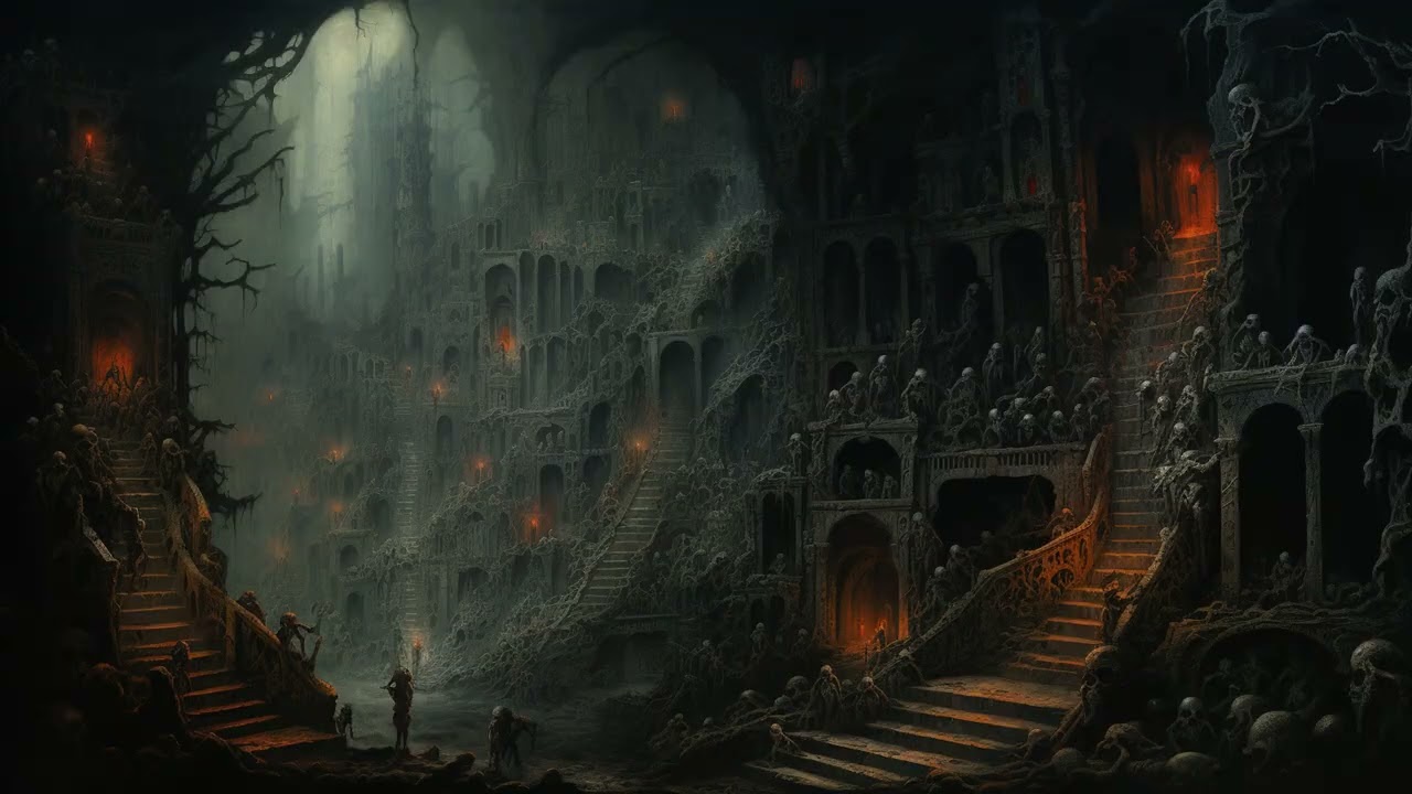 Catacombs of the Fleshweavers Lair 1 | AI Nightmare Art