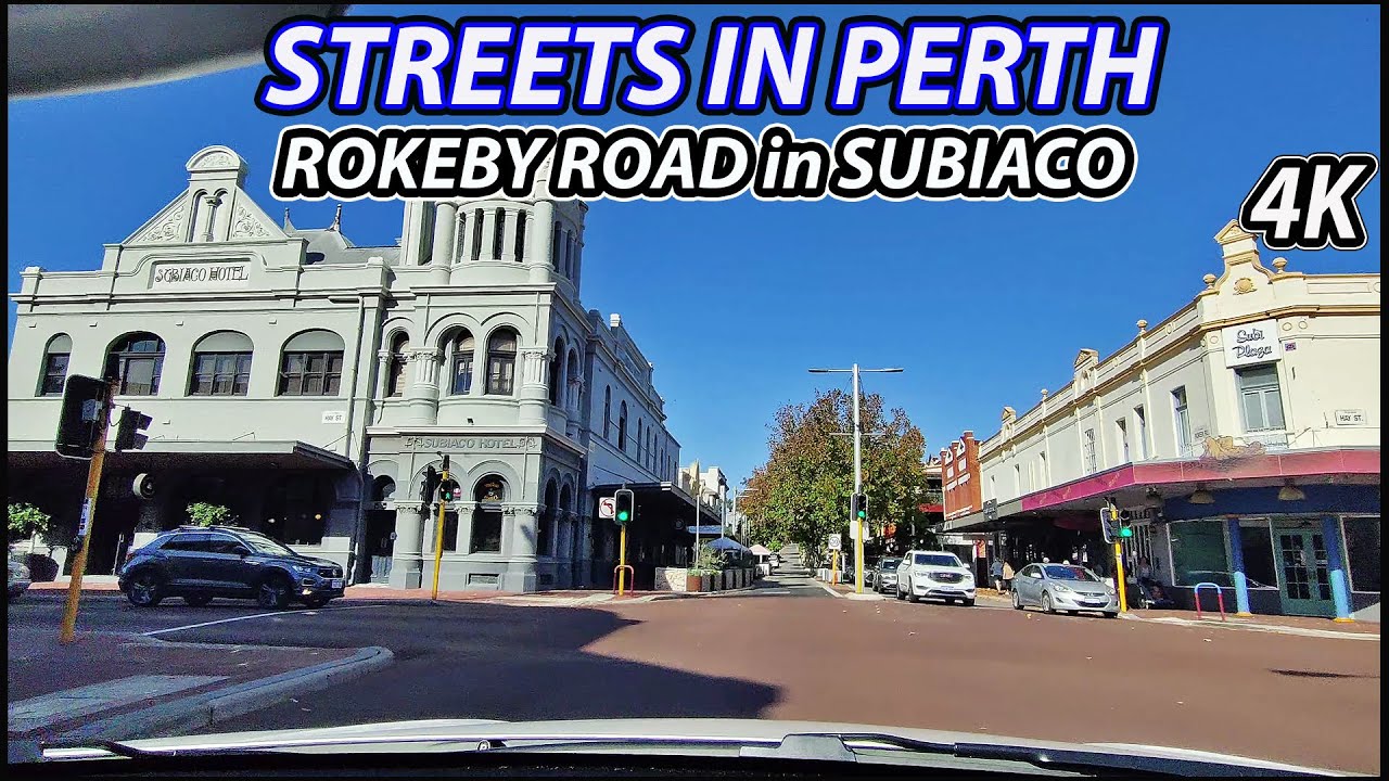 Driving in Perth: TRAIN STATION AND ROKEBY ROAD in SUBIACO | 4K