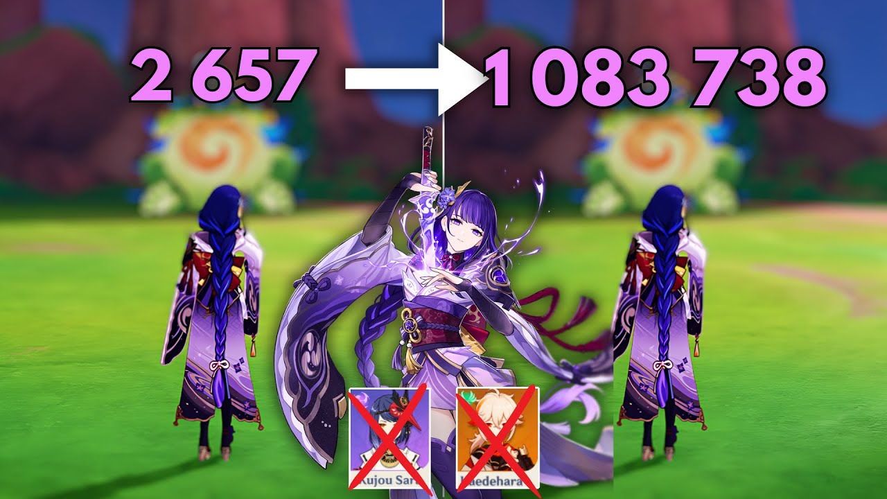 C0 Raiden 1M Nuke Tutorial !! NO SARAH and KAZUHA [ Genshin Impact ]