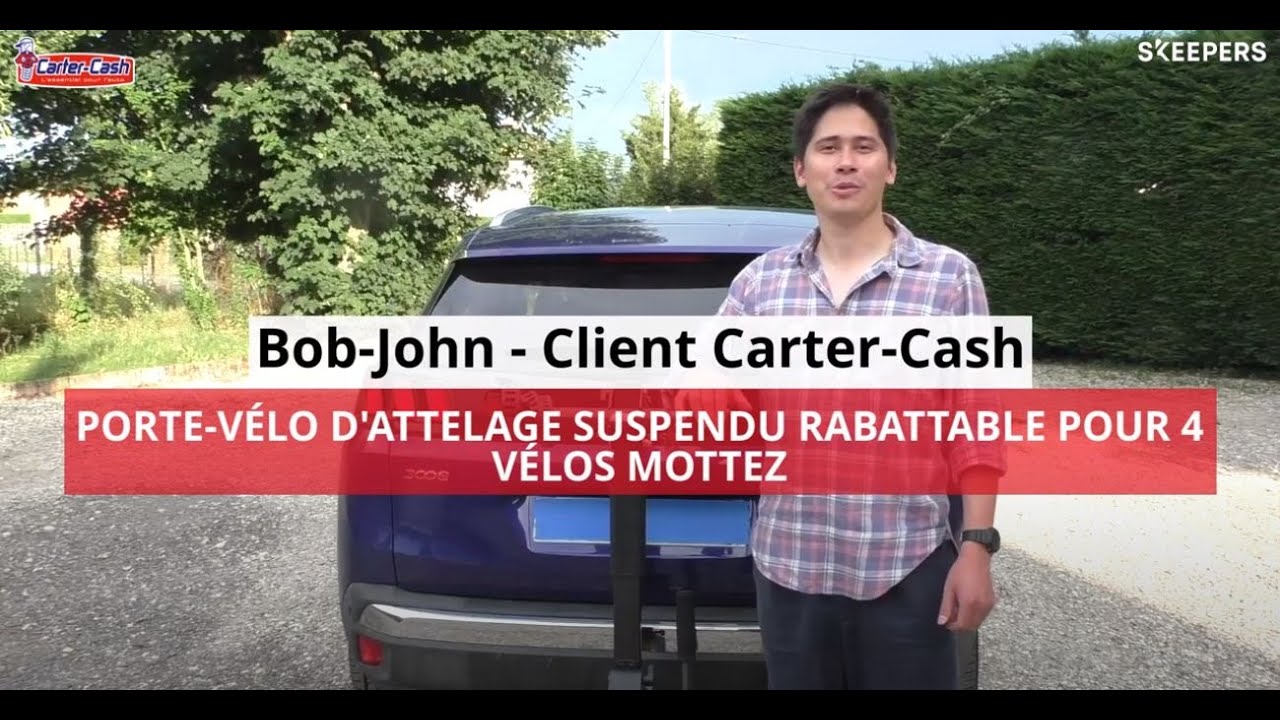 Porte v&eacute;lo d'attelage suspendu rabattable pour 4 v&eacute;los MOTTEZ - Avis client de Bob-John