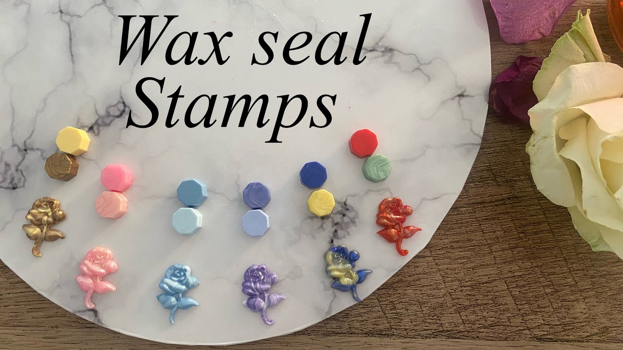 【シーリングスタンプ】プリンセスカラー薔薇🌹/Wax Seal Stamps/Sealing Wax/ORIGINAL WAX SEALS/ASMR