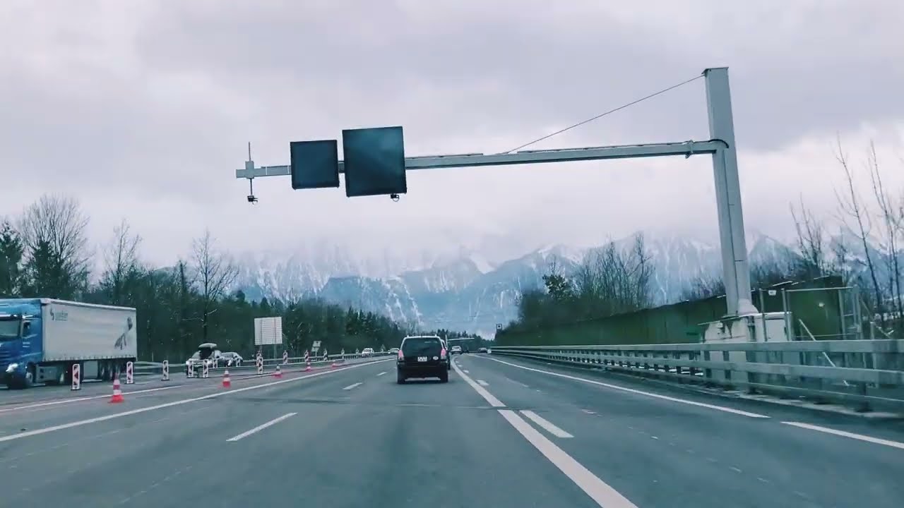 Driving in  Switzerland 8 | Switzerland's Highway Drive | Winter Drive in Switzerland.