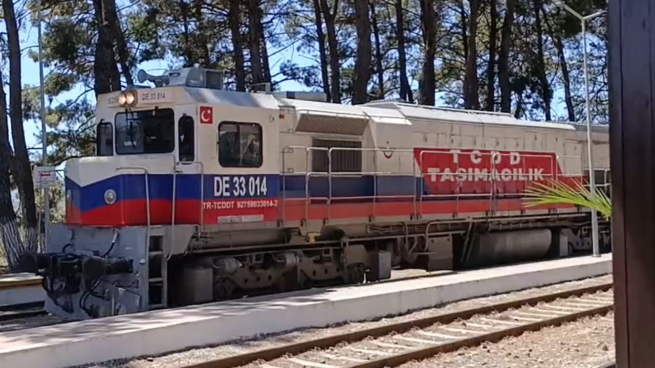 TCDD DE 33014 Konteyner Treni Çamlık Garına Giriş Yapıyor