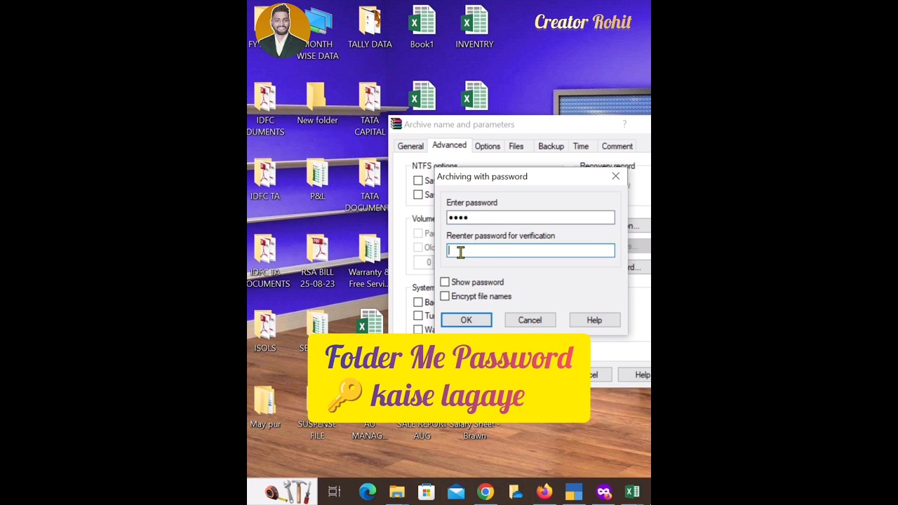 Folder me password kaise lagaye || #folder #password #education #tips #computer #shorts #viral