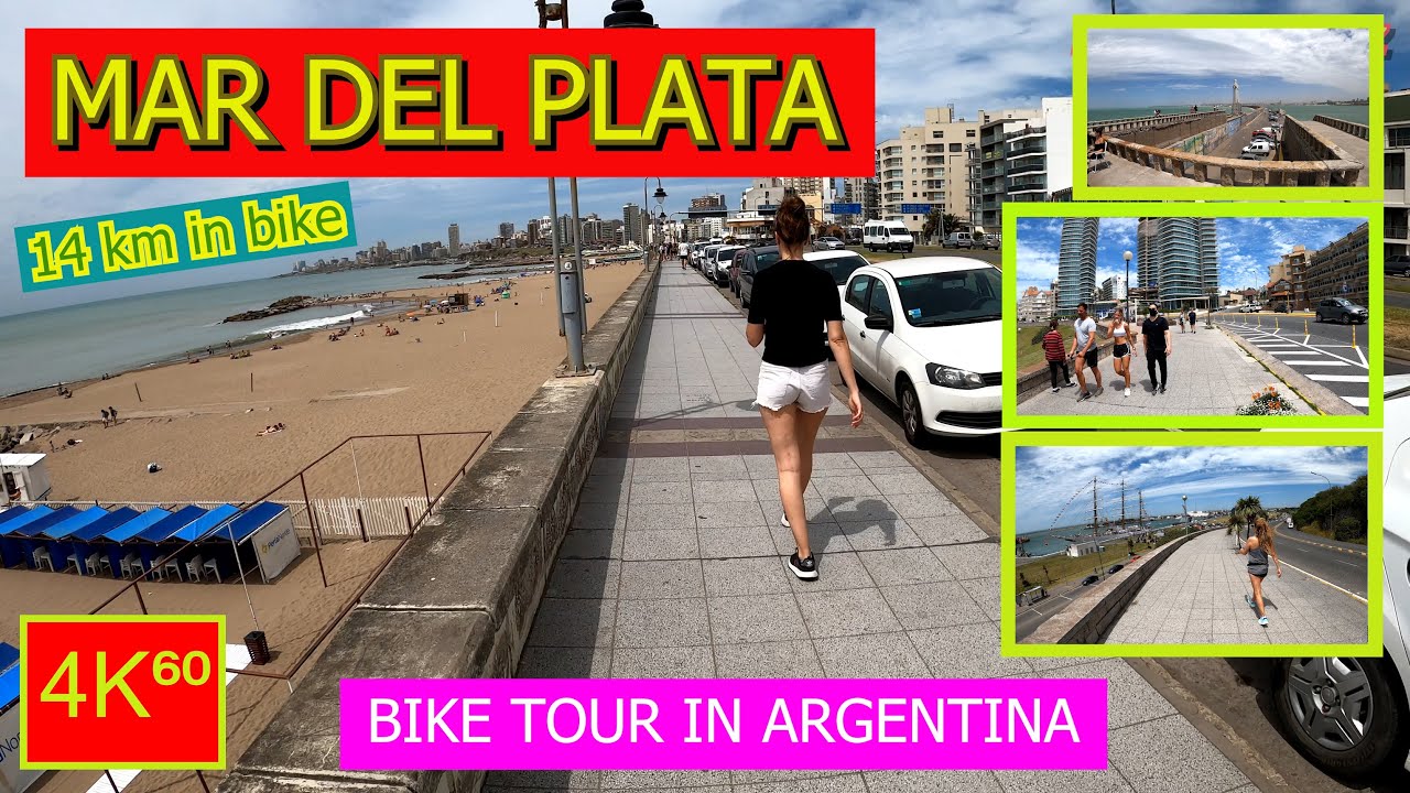 4K⁶⁰ - 👉 Мар-дель-Плата ☀️ велопрогулка 🚴 - АРГЕНТИНА - Велоспорт - ПУТЕШЕСТВИЯ - Видеоблог 🌟