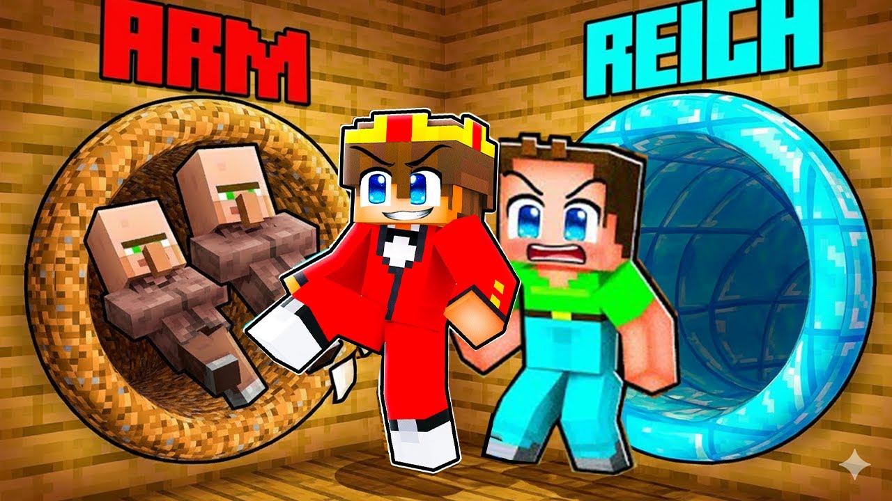 Semlaki & Billy gegen Dorfbewohner Wähle das richtige Loch in Minecraft!