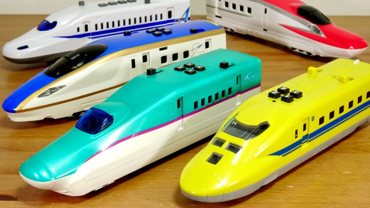 人気の新幹線大集合！心にグッとくる音声収録！新幹線ファンにおすすめ☆トイコー サウンドトレイン 5種 E5系はやぶさ・E6系こまち・E7系かがやき・N700A・923形ドクターイエロー