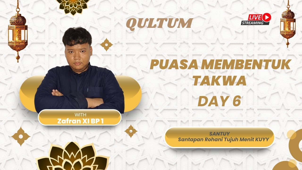 🔴 LIVE | PUASA MEMBENTUK TAQWA - DAY 06