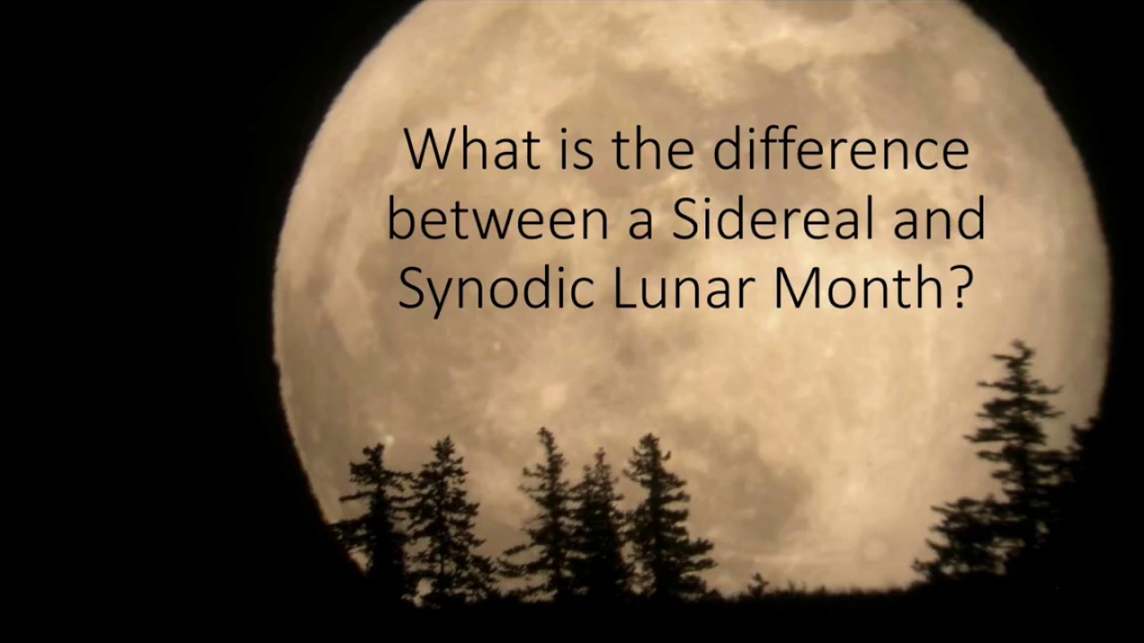 Sidereal and Synodic Months Explained