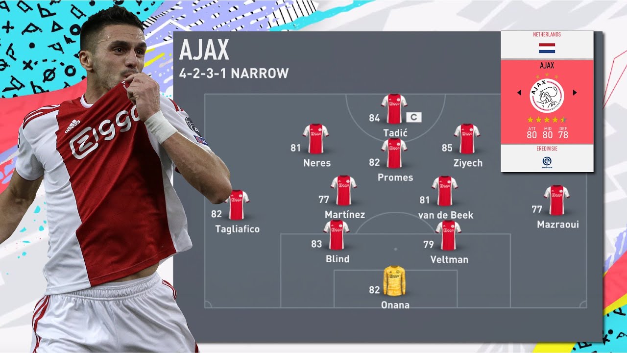 FIFA 20 AJAX ERIK TEN HAG CUSTOM TACTICS 4-2-3-1+ PLAYER INSTRUCTIONS |FAST FOOTBALL|