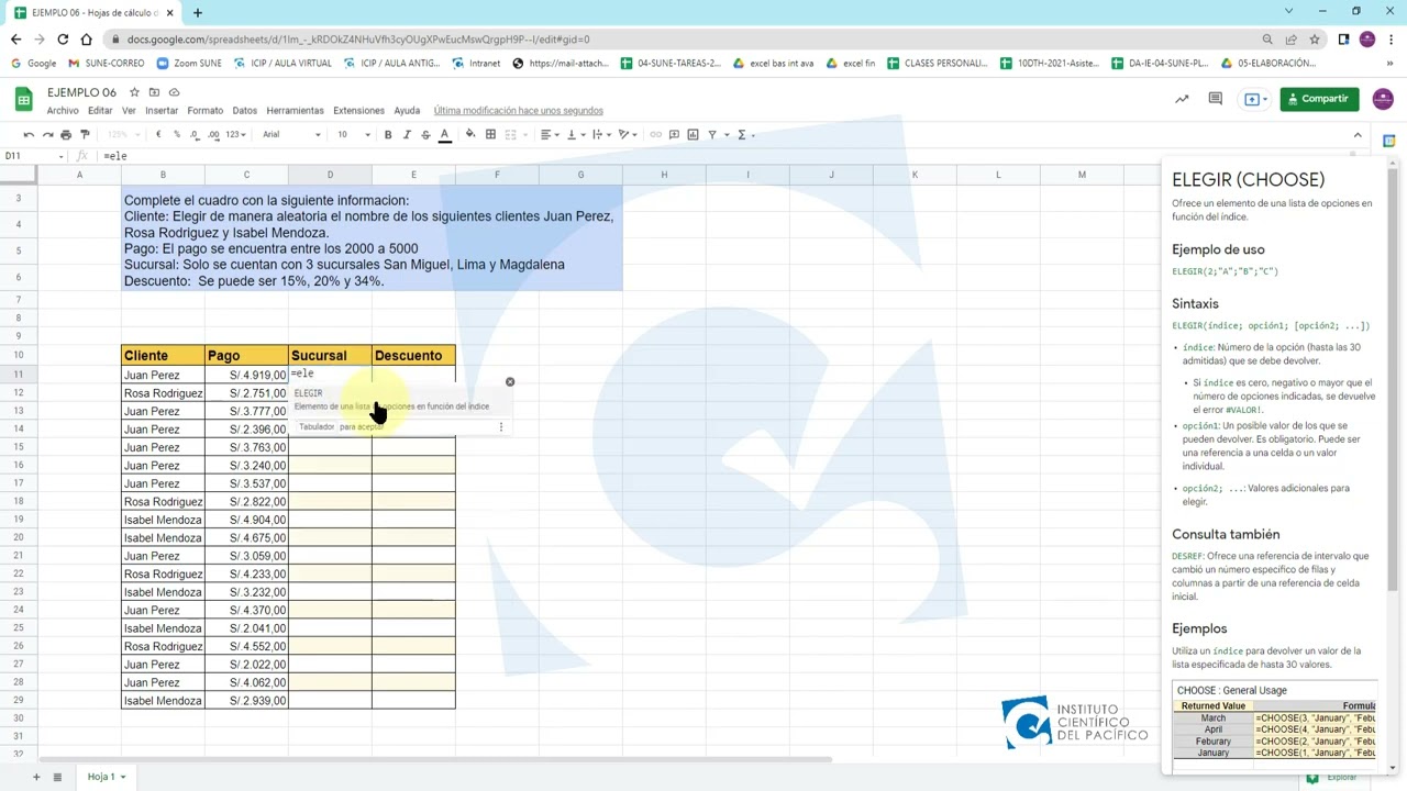 GOOGLE SHEETS-INT-S03-FUNCIONES DE B&Uacute;SQUEDA Y REFERENCIA-EJEMPLO06