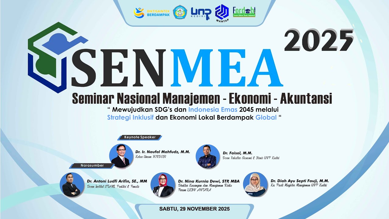 LIVE  |  SENMEA 2025 - Seminar Nasional Manajemen - Ekonomi - Akuntansi