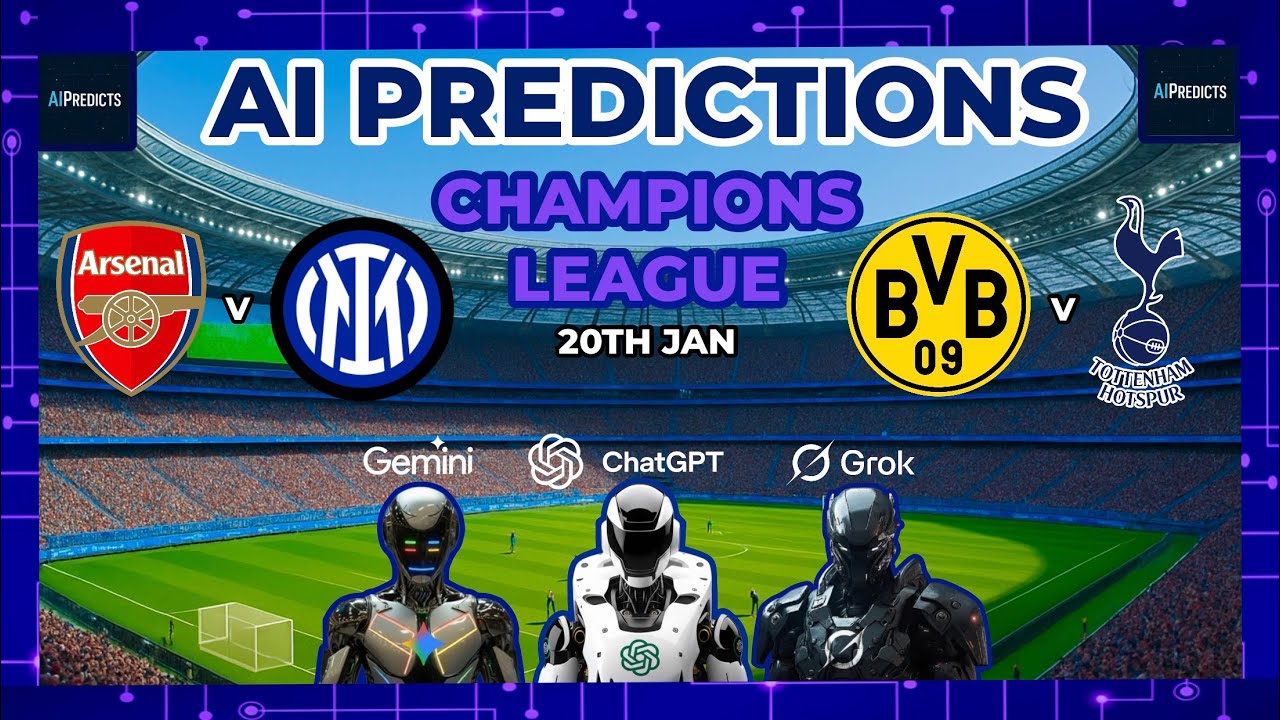 Grok v ChatGPT v Gemini - AI Football Predictions | Champions League Tuesday 20th January ft. AI Bet