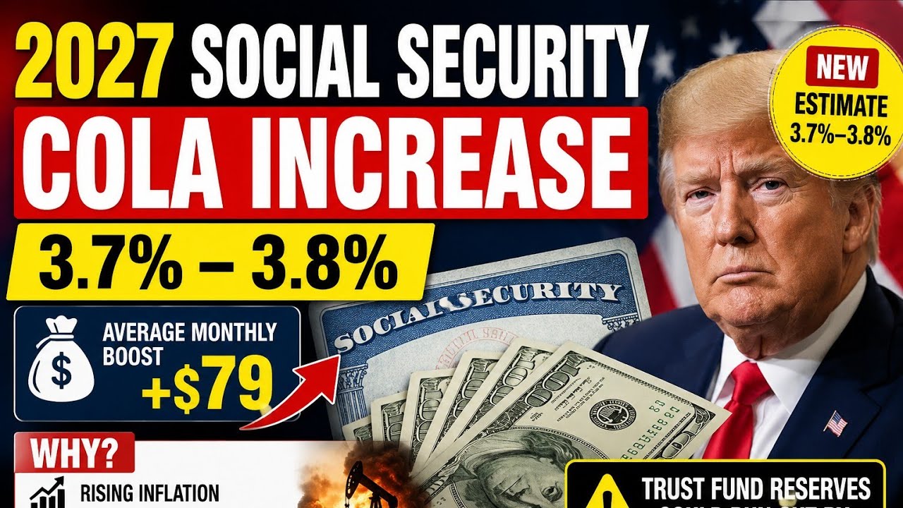 2027 Social Security COLA Increase Explained | 3.8% Raise, $79 Monthly Boost & Trust Fund Warning