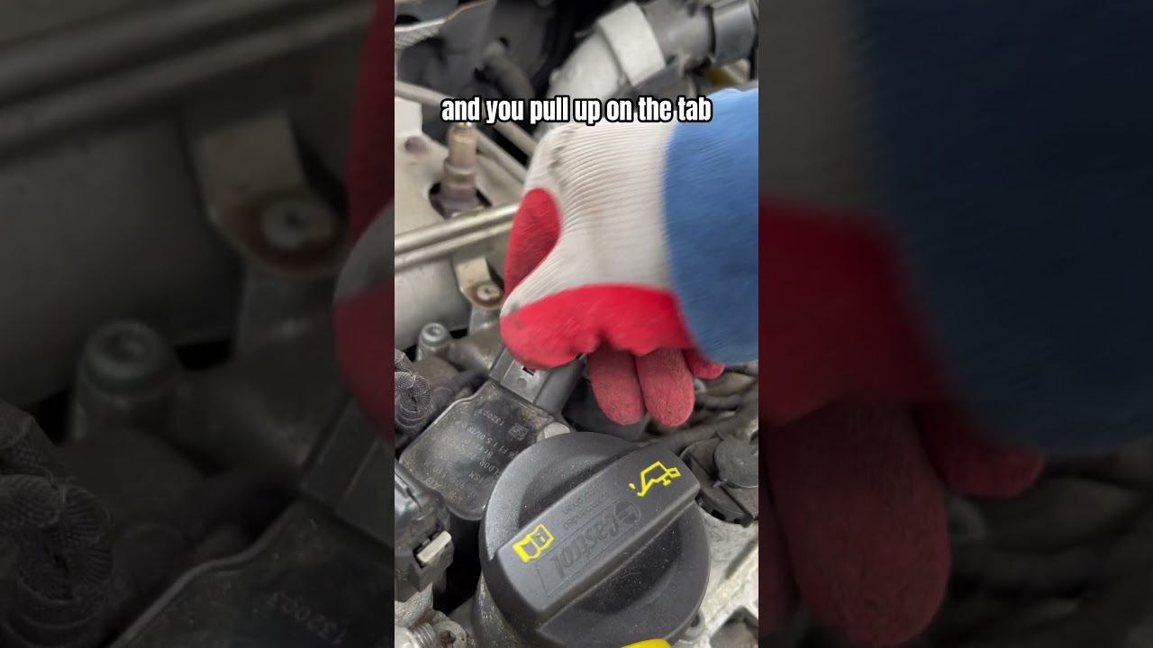 How to remove VW ignition coil pack connectors #vw #diy #sparkplug #mk7