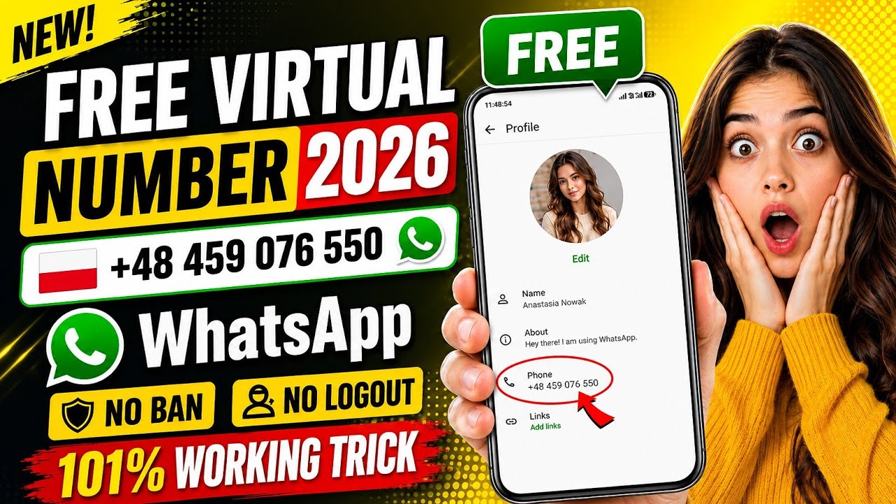 Free Virtual Number for WhatsApp | Virtual Number Free | Free Number | Free Virtual WhatsApp Number