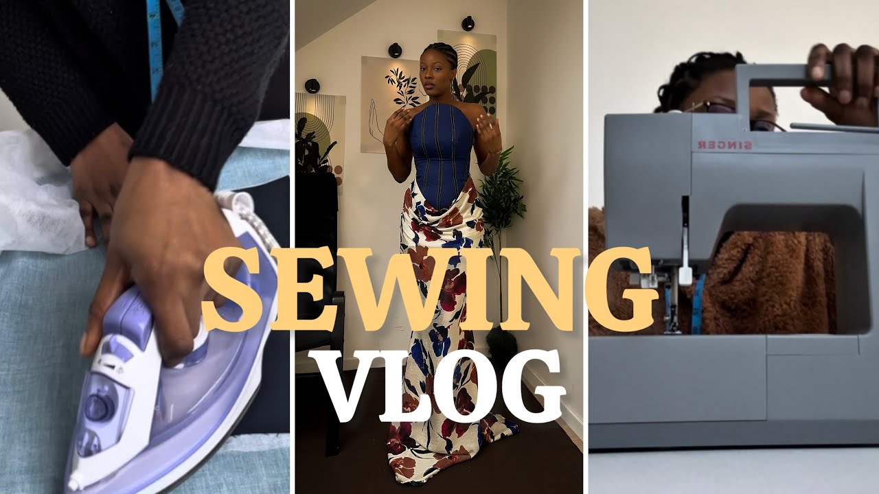 WORKING ON MY SEWING PROJECTS | VLOG