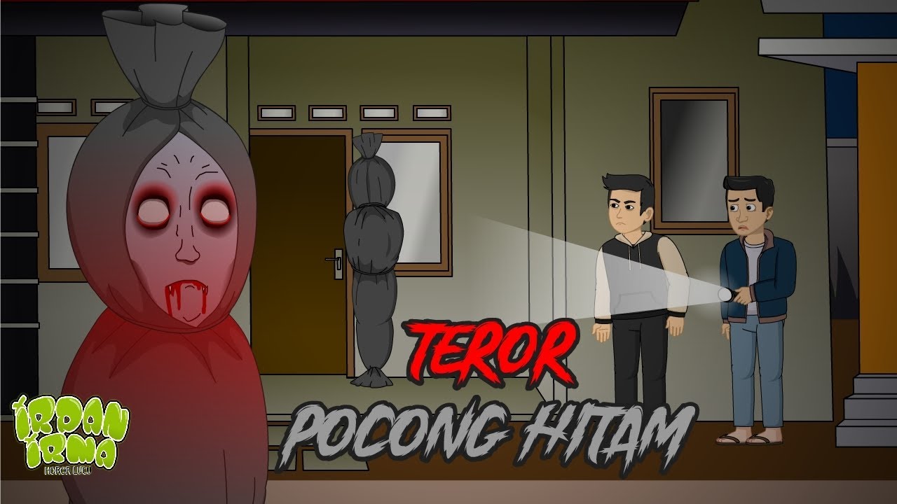 Pocong Hitam Apes Ngerjain Warga - Komedi Horor Irpan dan Irma
