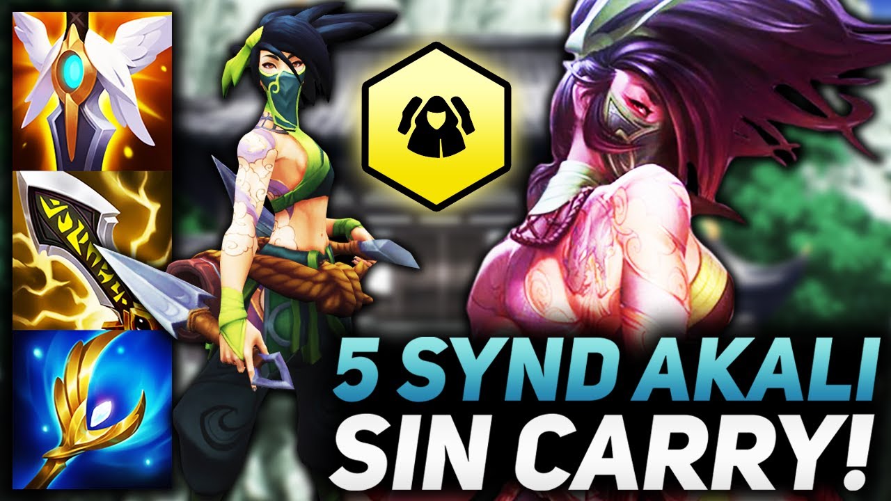 5 SYNDICATE AKALI CARRY SHREDS ENTIRE ENEMY TEAM 1V9!! | Teamfight Tactics Patch 11.24