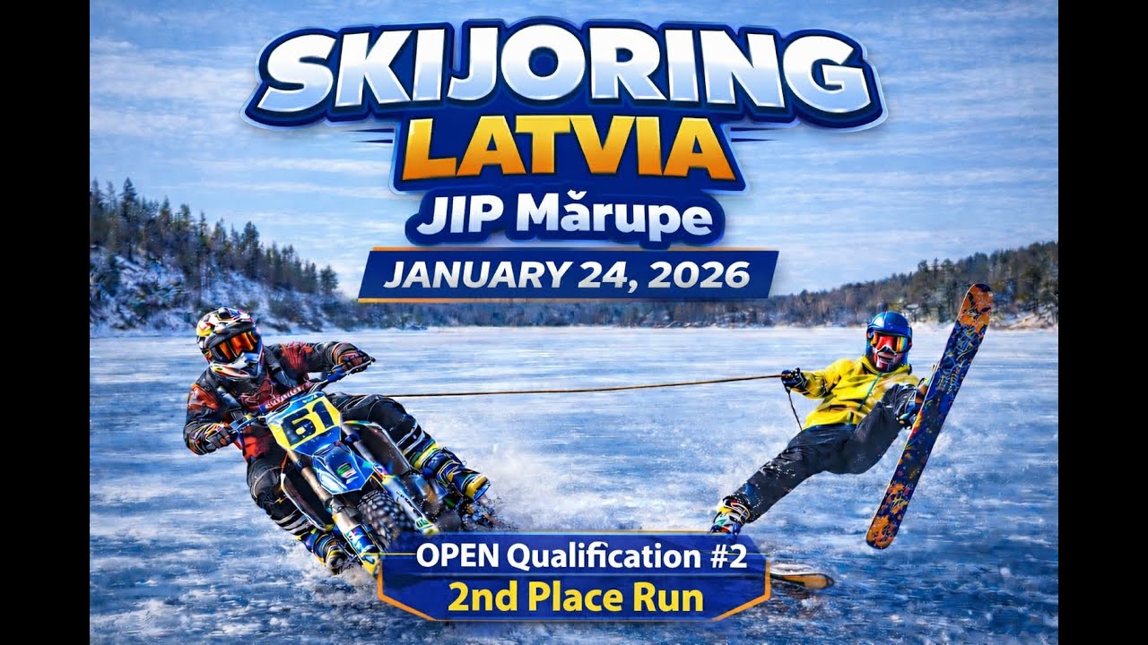 Skijoringa skola #4 JIP Mārupe 24.01.2026  - OPEN Quali #2  /  2nd place run (skijoring Latvia)