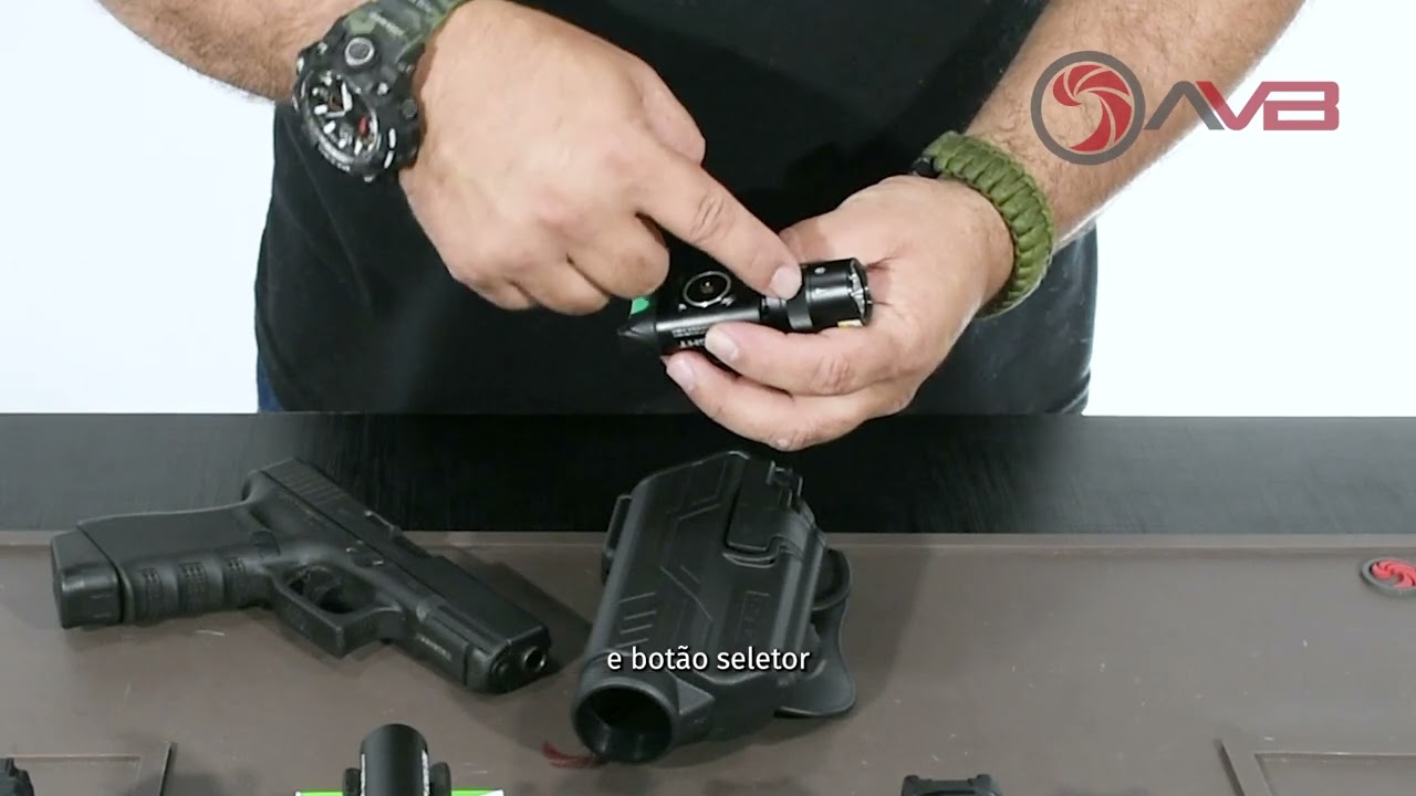 Coldre Externo para Glock com LANTERNA Cytac CY-PL-G19G4 #UnboxingAVB