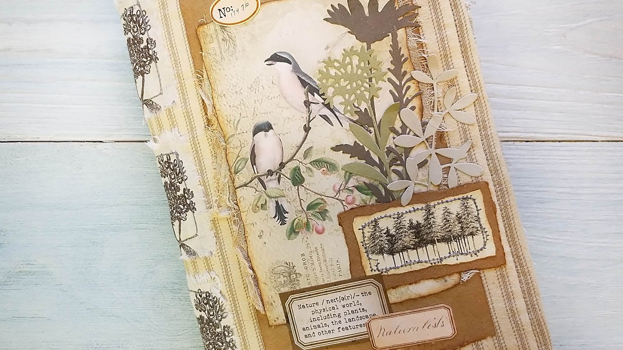 SOLD - Thank You! Woodland - Nature theme - Chunky Junk Journal  Flip Through, No Talking