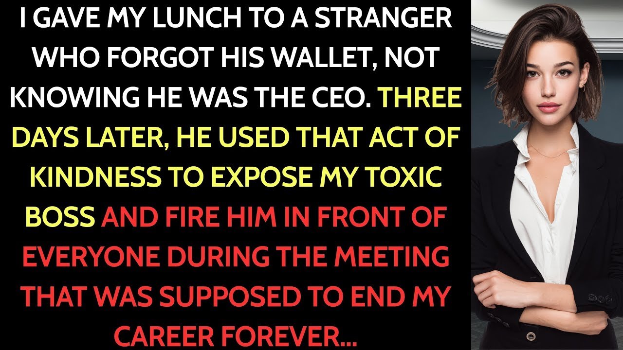 I Gave My Lunch to the CEO – He Exposed My Toxic Boss