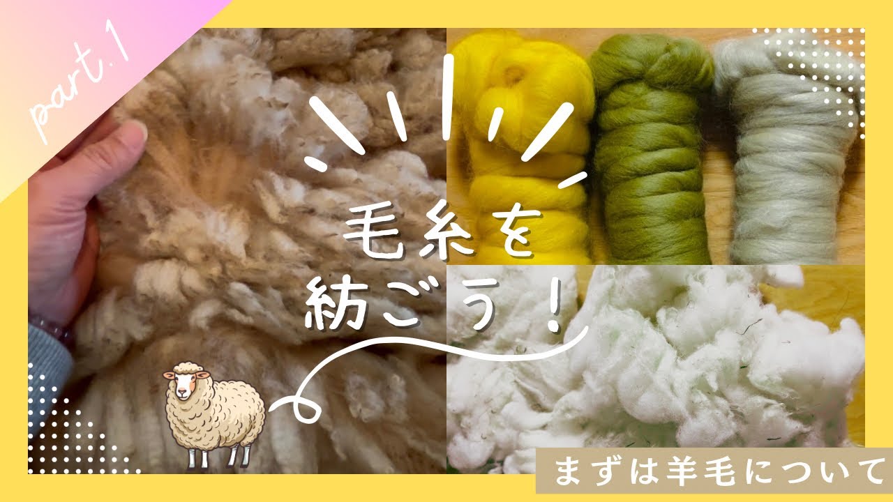 ˗ˏˋ 毛糸を紡ごう ˎˊ˗はじめて糸紡ぎ〜羊毛について〜羊毛の種類や形状のおはなし。