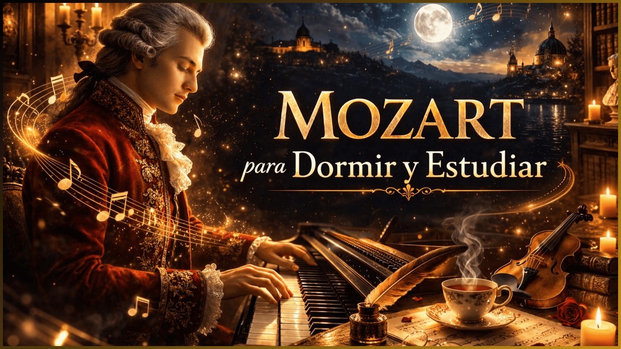 🌙 Mozart 🧠 Efecto Mozart para el Cerebro | Música Clásica para Dormir y Estudiar