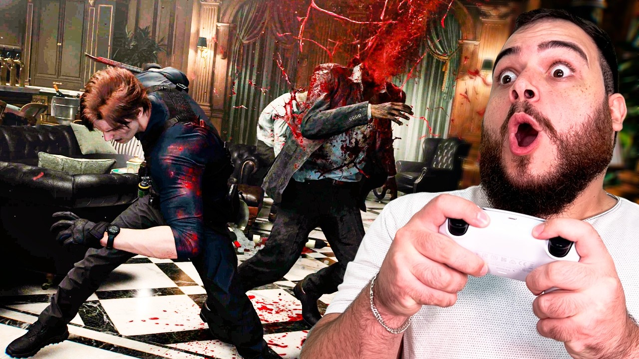 Joguei 3 HORAS de RESIDENT EVIL REQUIEM e ME APAIXONEI! - Gameplay com Leon e Grace!