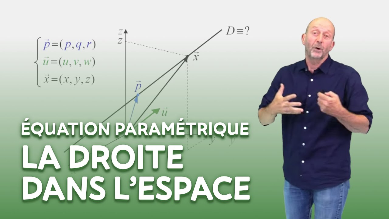 La droite dans l’espace, équation paramétrique