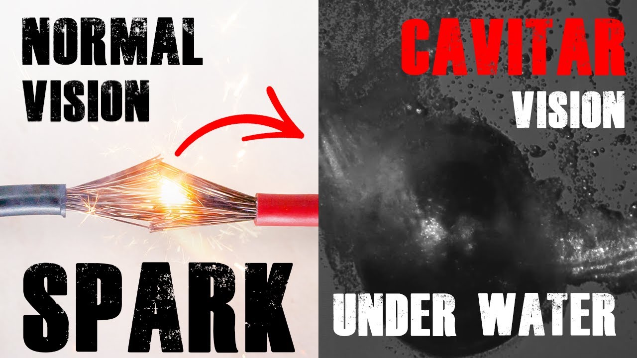 Spark Under Water Followed by Cavitation - Imaged with CAVILUX