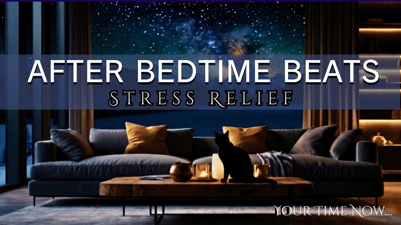 Midnight Sanctuary: Mellow Piano & Warm Fireplace ASMR for Stress Relief