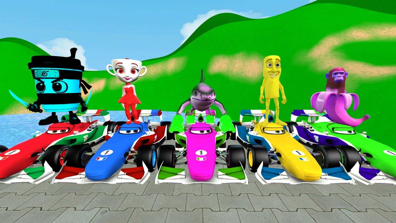 Long Slide Game With Cow Elephant Gorilla Hippopotamus Tiger 3d Animal Game Funny 3d Animals
