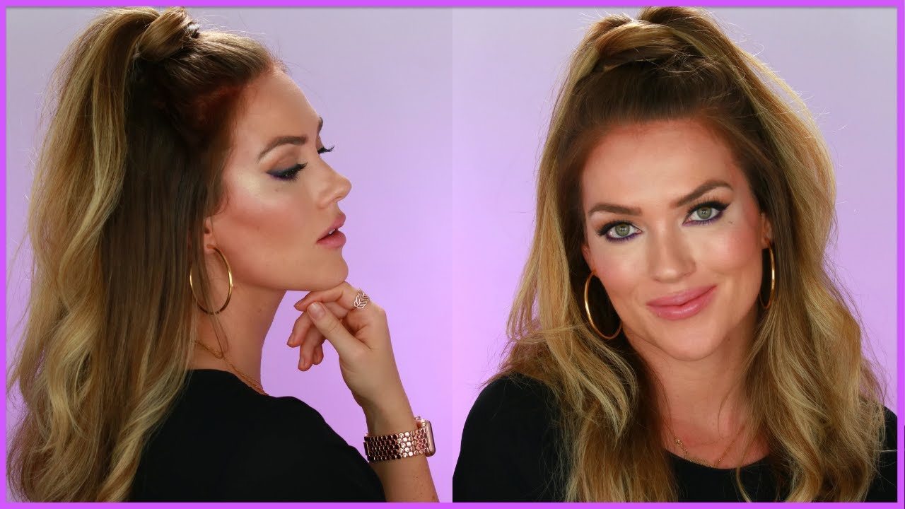 How to do the half-up waterfall ponytail hairstyle