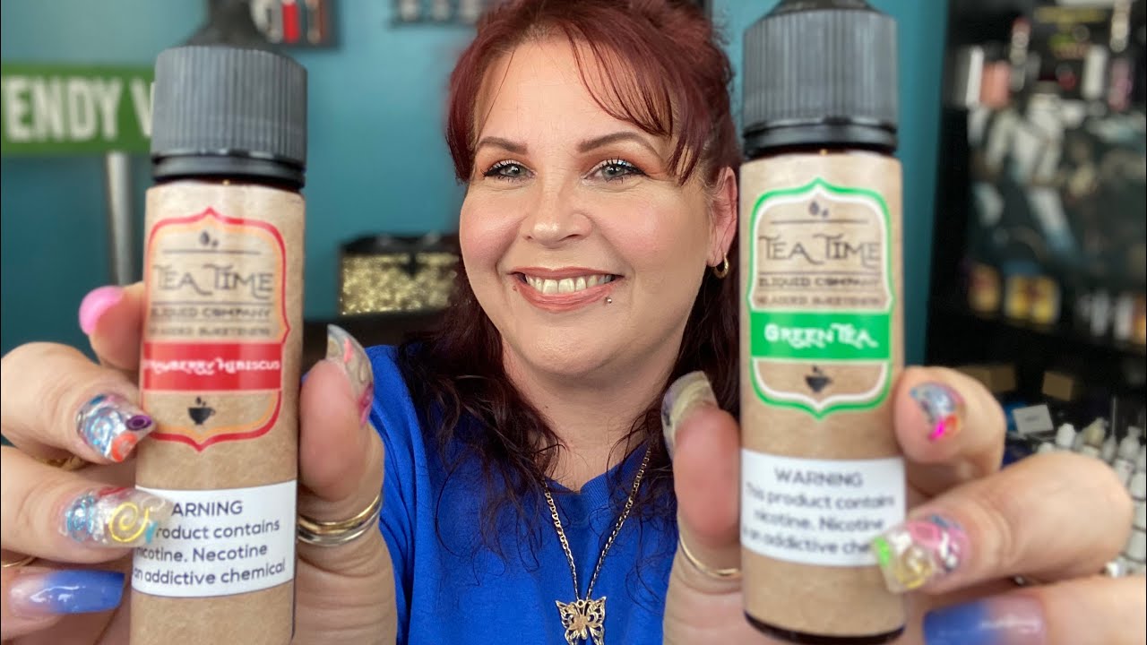 Tea Time Eliquid Review | Green Tea & Strawberry Hibiscus