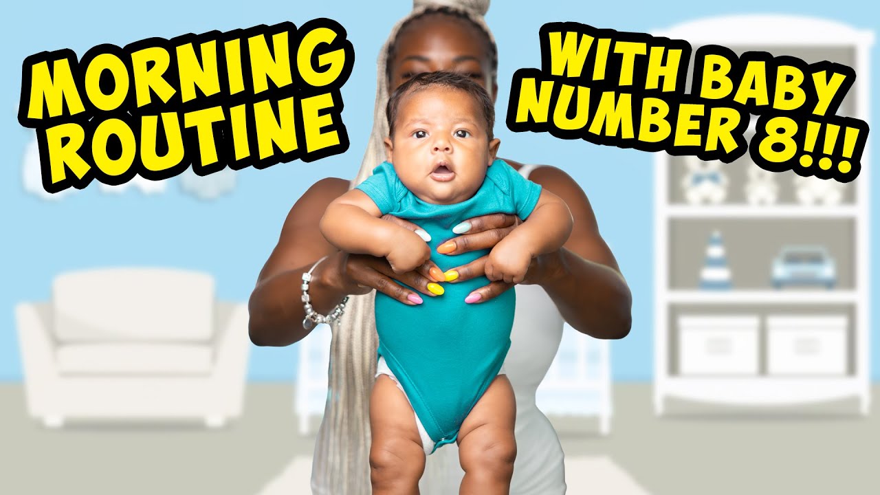 OUR MORNING ROUTINE WITH BABY NUMBER 8!!!👶🏽🛁🍼