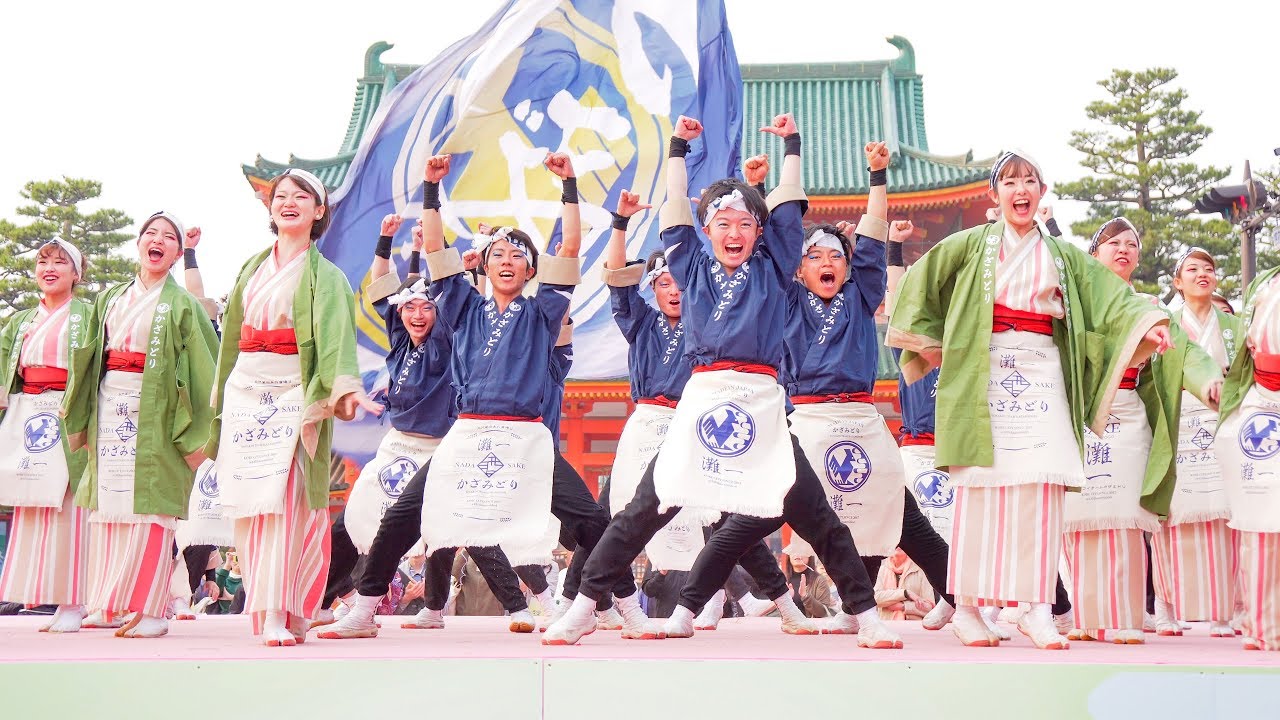 [4K] よさこいチームかざみどり　【特別賞】演舞　京都さくらよさこい 2019 さくよさ (中央)