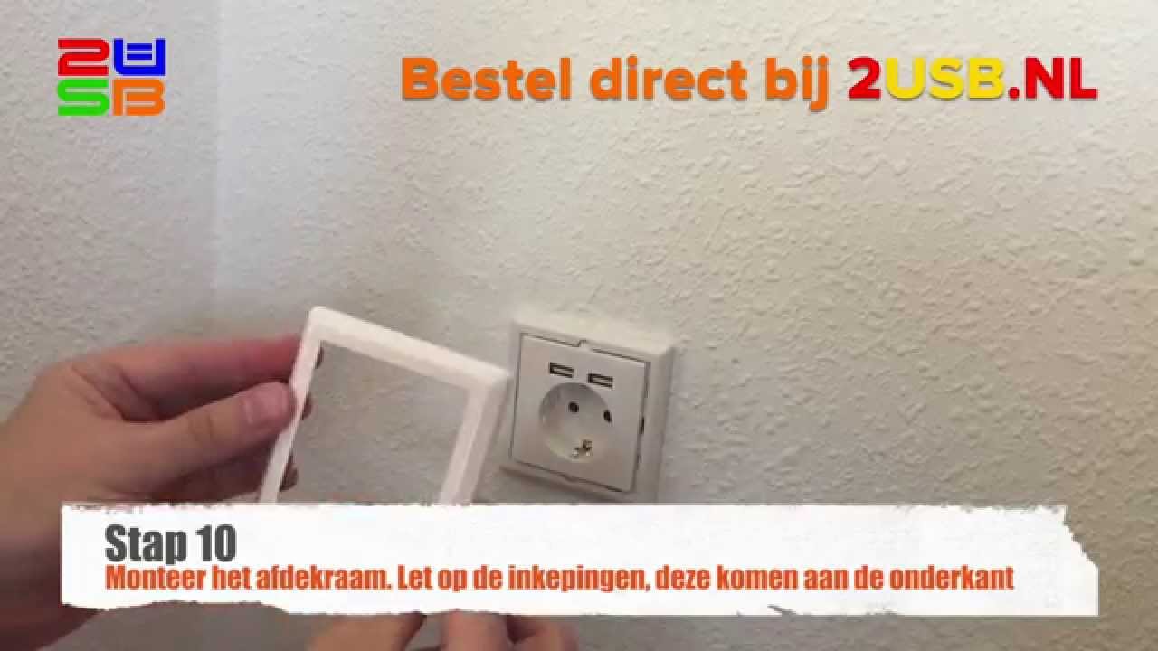 Hoe installeer ik de 2USB WCD - Het USB Stopcontact met ingebouwde oplader